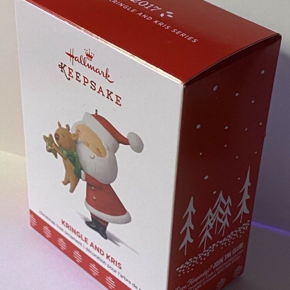 2017 Hallmark KRINGLE AND KRIS #4 Fourth in the Series SANTA & REINDEER Ornament - Picture 4 of 4